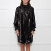 Acheval Black Sequin Oversized Tunic Dress