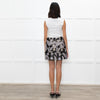 La Double J Black Lilac Jacquard Mini Skirt