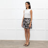 La Double J Black Lilac Jacquard Mini Skirt