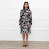 La Double J Black Lilac Gold Jacquard Coat