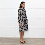 La Double J Black Lilac Gold Jacquard Coat