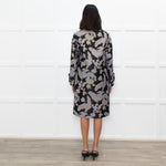 La Double J Black Lilac Gold Jacquard Coat