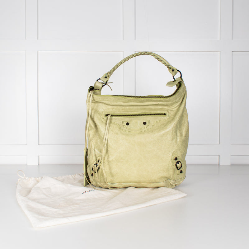 Balenciaga Motocross Light Green Bag