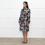La Double J Black Lilac Gold Jacquard Coat