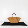 DeMellier New York Gold Tan Suede Midi Tote