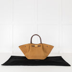 DeMellier New York Gold Tan Suede Midi Tote