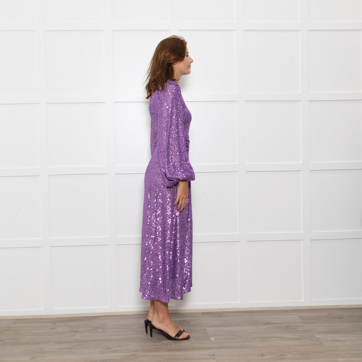 Rotate Birger Christensen Dewberry Sequin Long Sleeve Dress