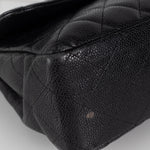 Chanel Jumbo Black Caviar Single Flap Bag