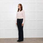 LoveShackFancy Cream Pink Bow Print Cardigan