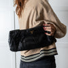 Prada Black Ruched Leather Clutch Bag