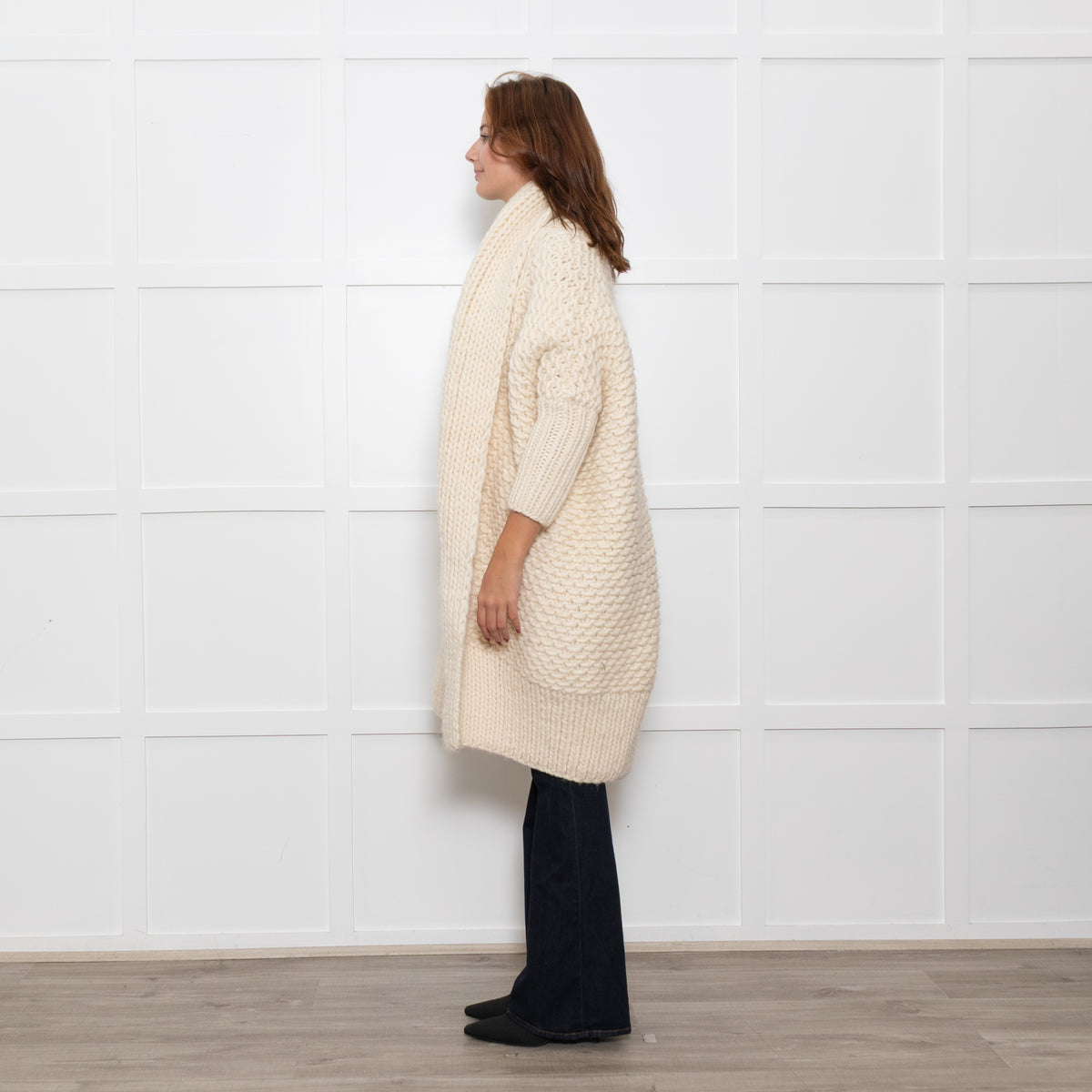I Love Mr Mittens Cream Chunky Knit Long Cardigan