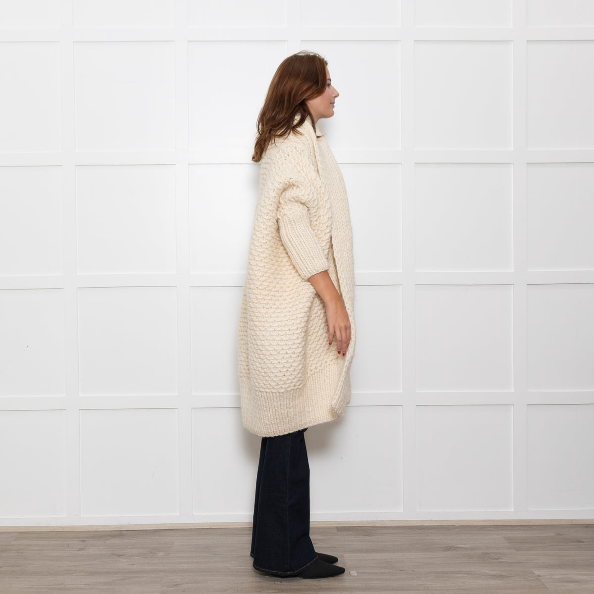 I Love Mr Mittens Cream Chunky Knit Long Cardigan