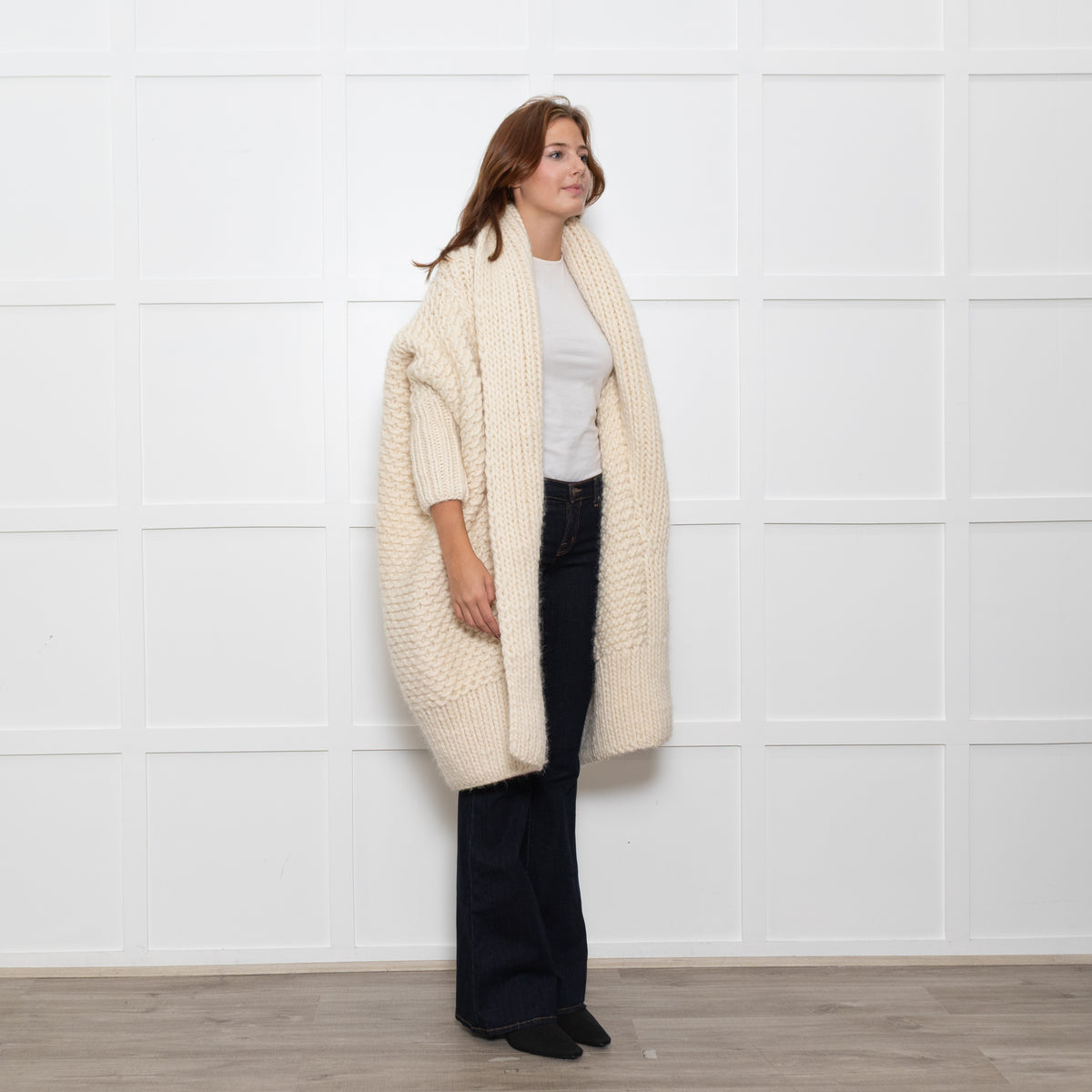 I Love Mr Mittens Cream Chunky Knit Long Cardigan