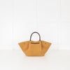 DeMellier New York Gold Tan Suede Midi Tote