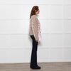 LoveShackFancy Beige Cable Pink Ribbon Detail Sweater
