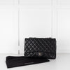 Chanel Jumbo Black Caviar Single Flap Bag
