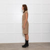 Dolce & Gabbana Camel Cap Sleeve Dress Leopard Lining