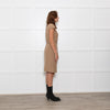 Dolce & Gabbana Camel Cap Sleeve Dress Leopard Lining