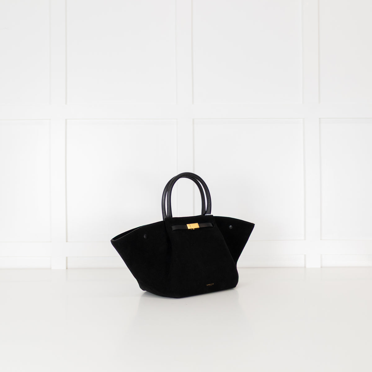 DeMellier Black Suede Midi New York Tote