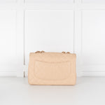 Chanel Beige Jumbo Single Flap Caviar Bag