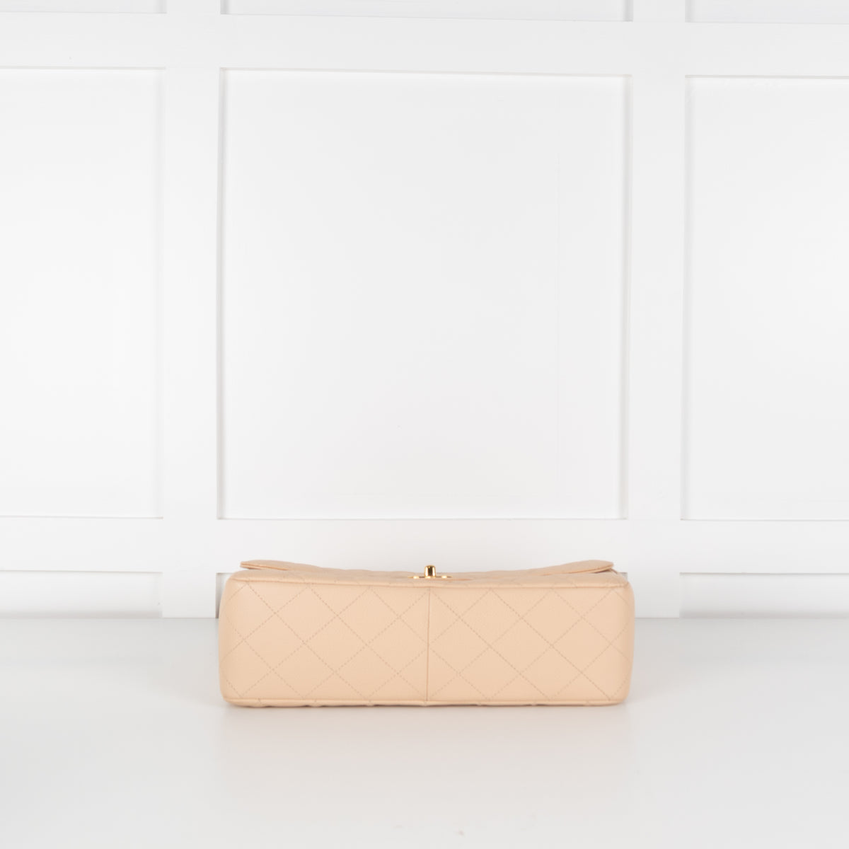 Chanel Beige Jumbo Single Flap Caviar Bag