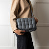 Bottega Veneta Grey Padded Intrecciato Leather Shoulder Bag