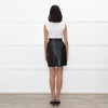 Aleksandre Akhalkatsishvili Black Vegan Leather Mini Skirt