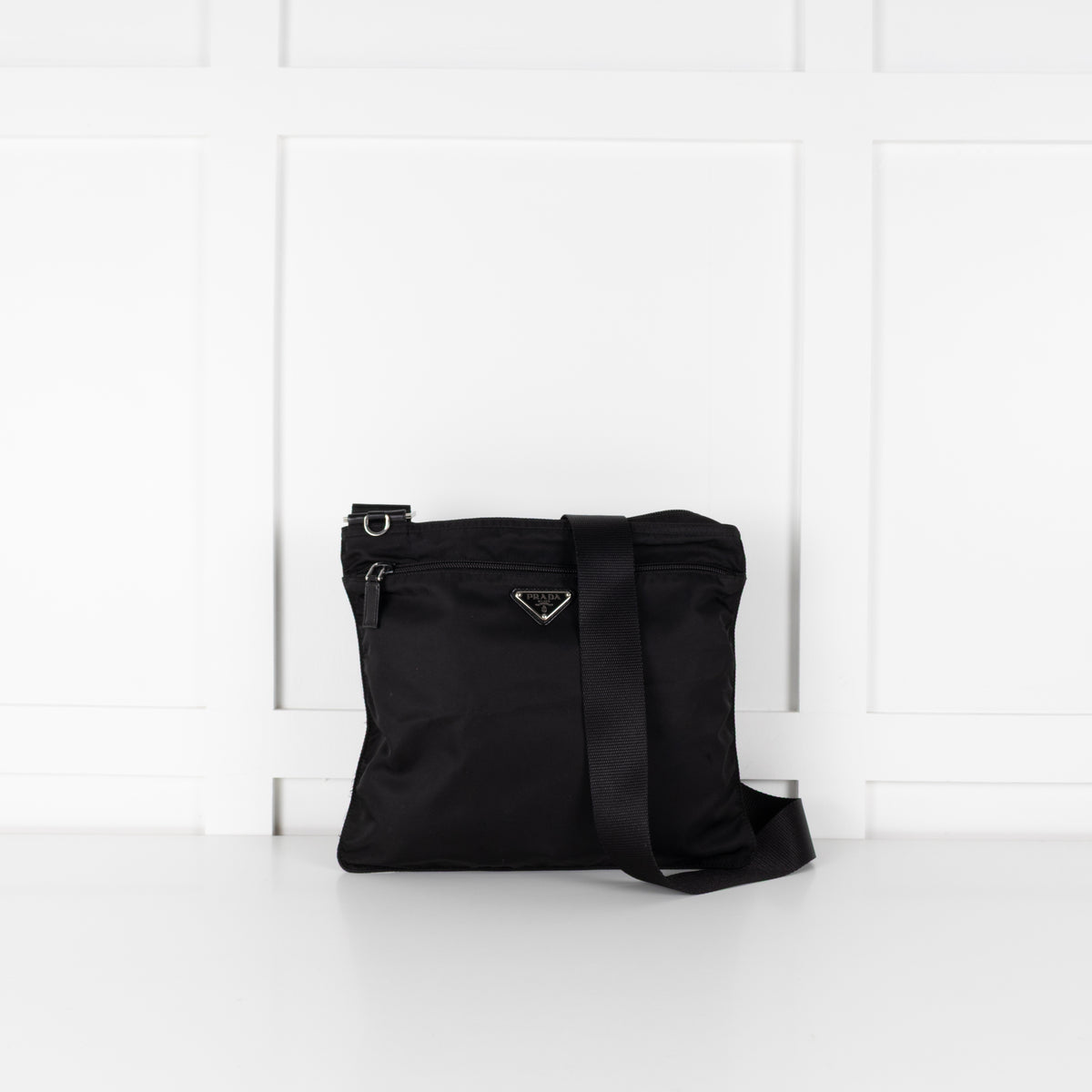 Prada Black Re-Nylon Nylon Crossbody Bag.