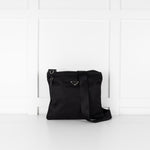 Prada Black Re-Nylon Nylon Crossbody Bag.