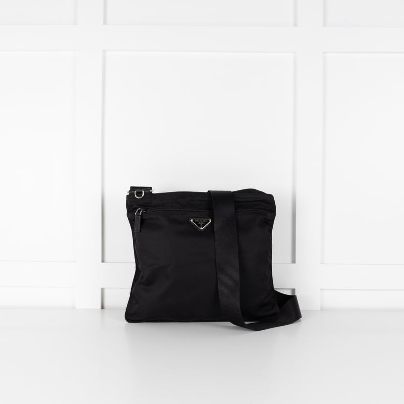 Prada Black Re-Nylon Nylon Crossbody Bag.