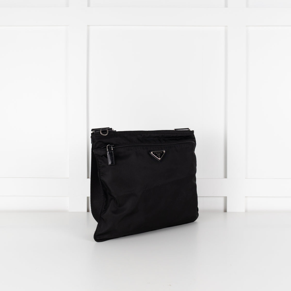 Prada Black Re-Nylon Nylon Crossbody Bag.