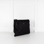 Prada Black Re-Nylon Nylon Crossbody Bag.
