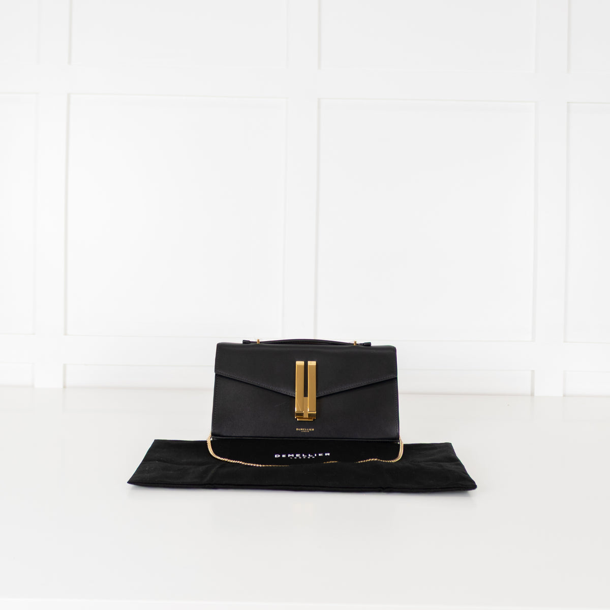DeMellier Black Leather Vancouver Clutch