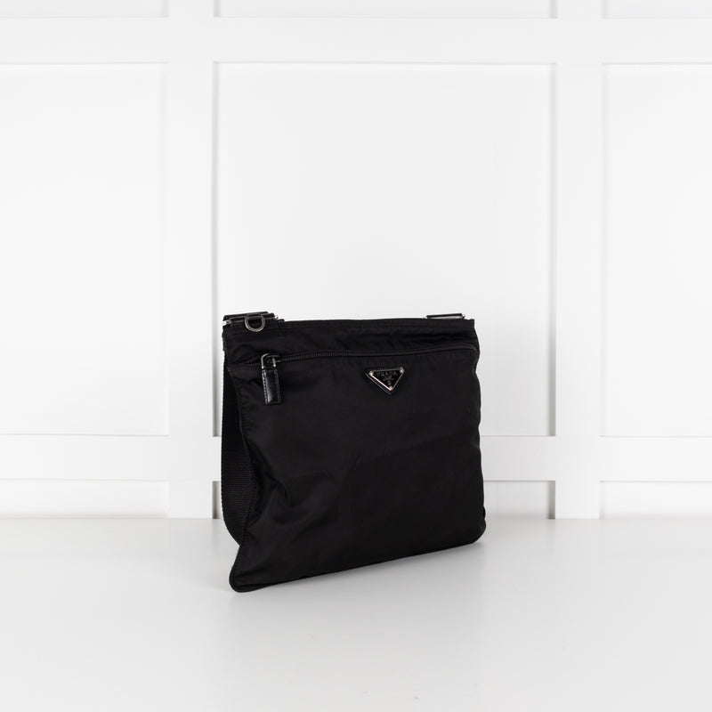 Prada Black Re-Nylon Nylon Crossbody Bag.