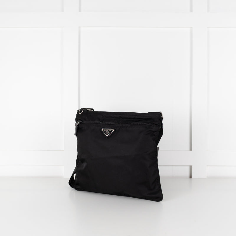 Prada Black Re-Nylon Nylon Crossbody Bag.