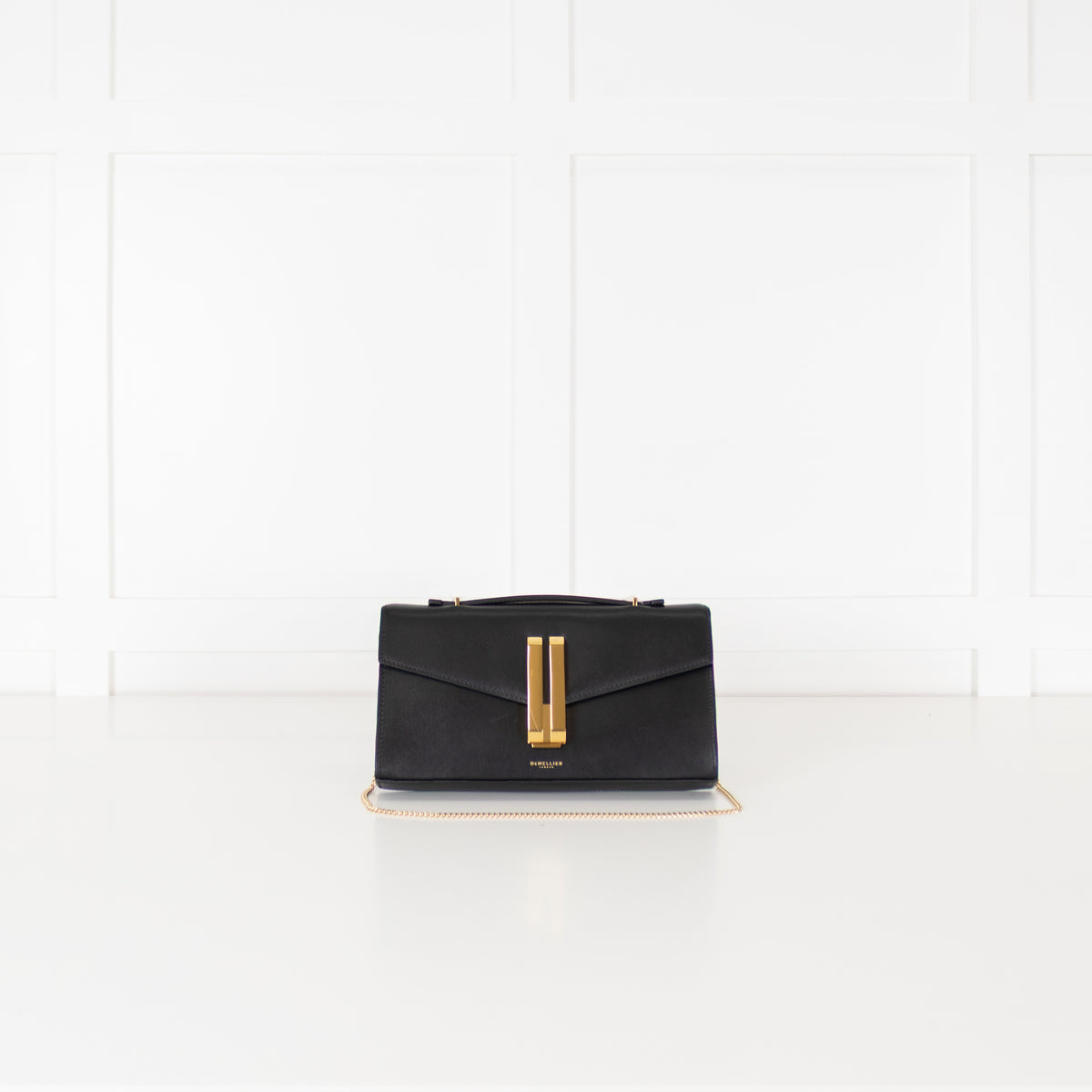 DeMellier Black Leather Vancouver Clutch