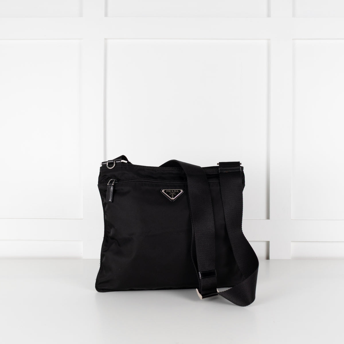 Prada Black Re-Nylon Nylon Crossbody Bag.