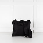 Prada Black Re-Nylon Nylon Crossbody Bag.