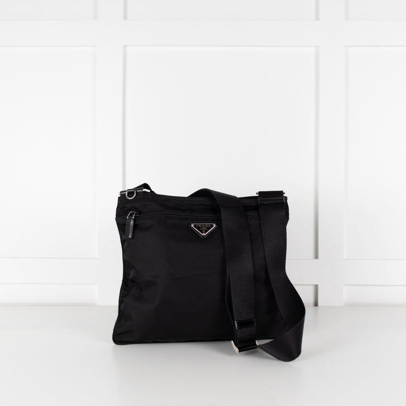 Prada Black Re-Nylon Nylon Crossbody Bag.