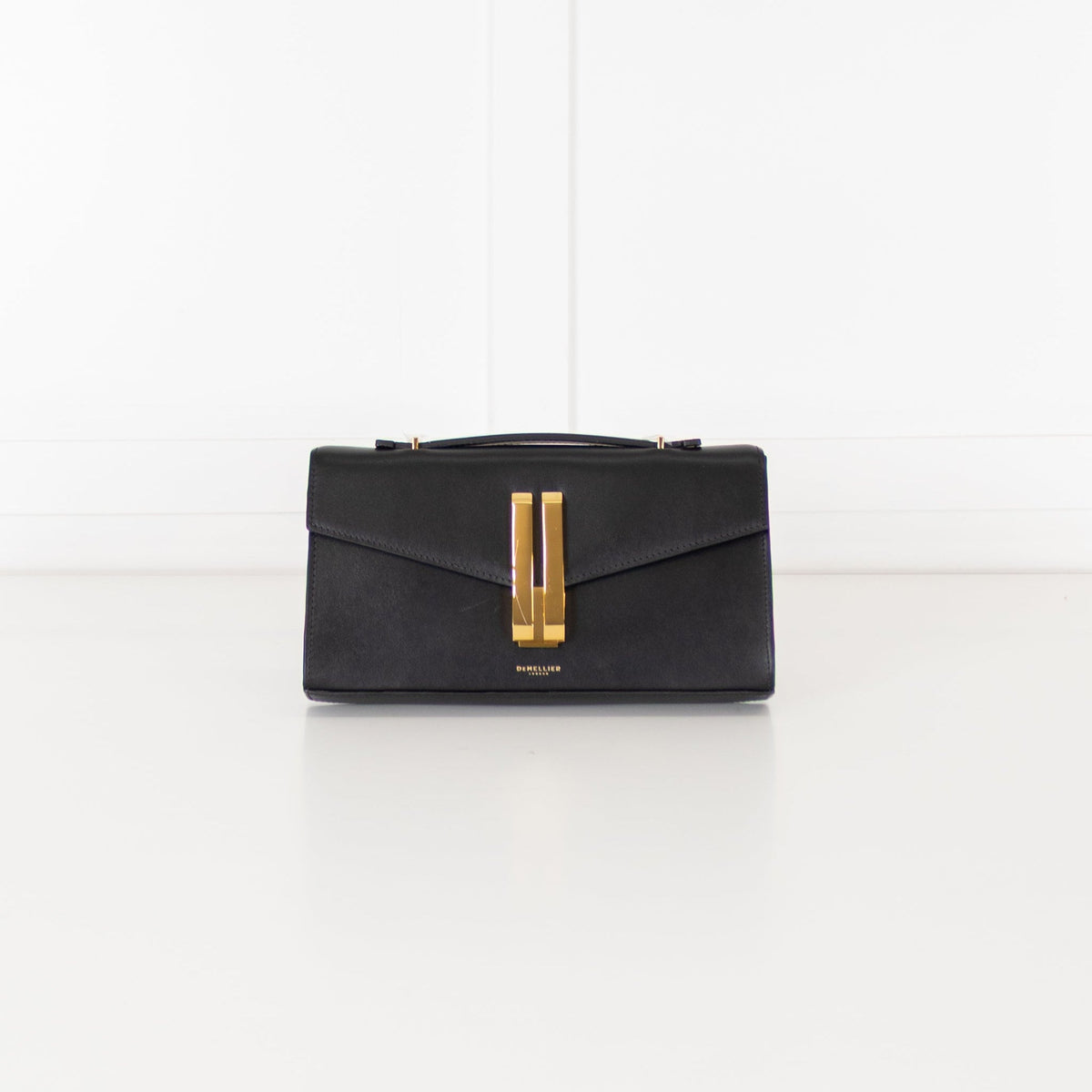 DeMellier Black Leather Vancouver Clutch