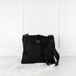 Prada Black Re-Nylon Nylon Crossbody Bag.