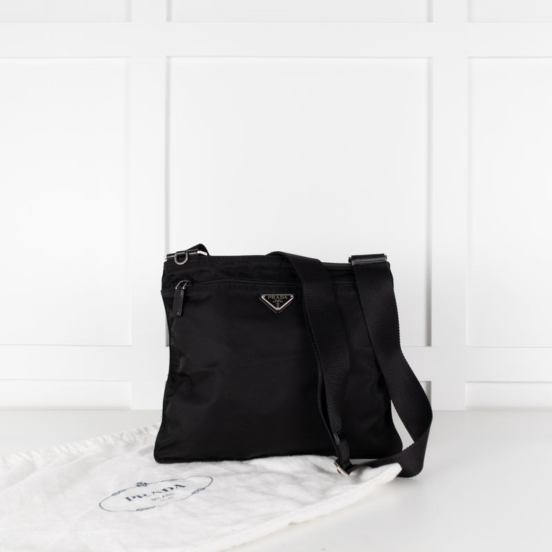 Prada Black Re-Nylon Nylon Crossbody Bag.