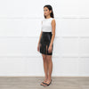 Aleksandre Akhalkatsishvili Black Vegan Leather Mini Skirt