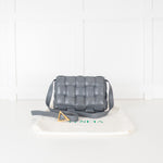 Bottega Veneta Grey Padded Intrecciato Leather Shoulder Bag
