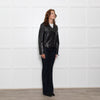 Bimba Y Lola Black Leather Biker Jacket