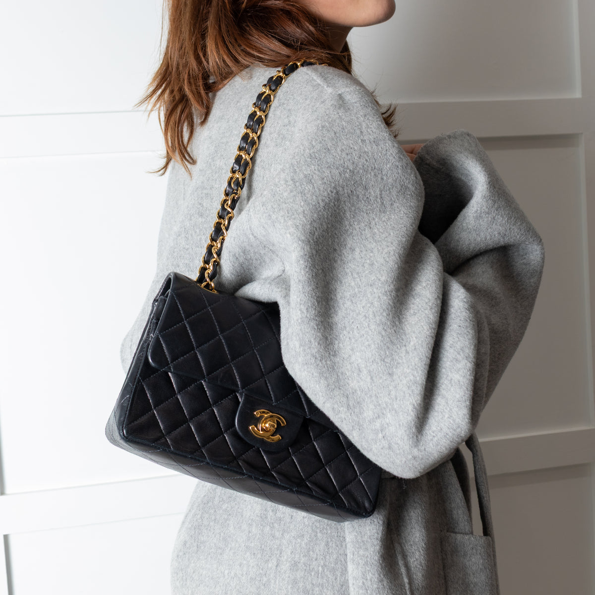 Chanel Small Black Double Flap Vintage Bag