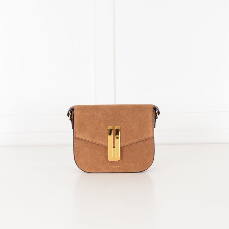 DeMellier Vancouver Small Brown Suede  Crossbody