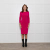 Givenchy Pink Stretch Long Sleeve Column Dress