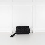 Anya Hindmarch Black Woven Leather Clutch