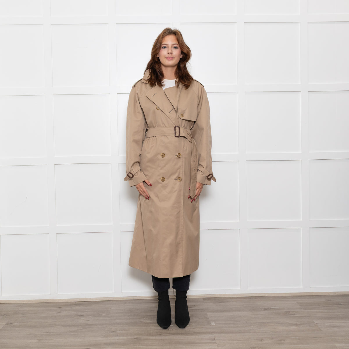 Burberry Extra Long Beige Trench Coat with Belt
